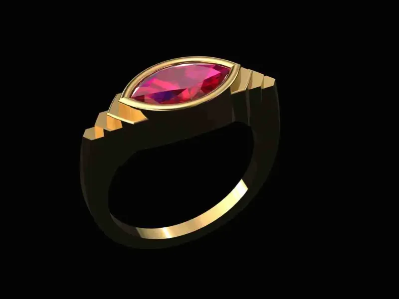 Marquise diamond ring  (Ruby Ring)