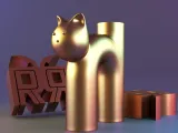 Cute U-Shape Cat Vase-7