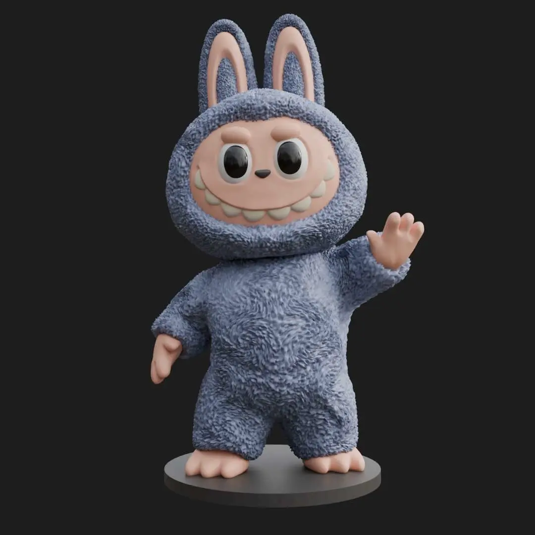 Labubu figurine Fan Art Satue and Keychain
