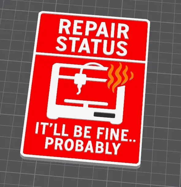Repair Status Sign