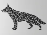 Geometrische honden muurkunst - "Duitse herder stijl"-1