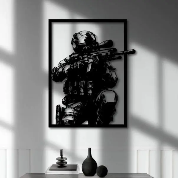 🎮 Gamer Soldier Wall Decoration
