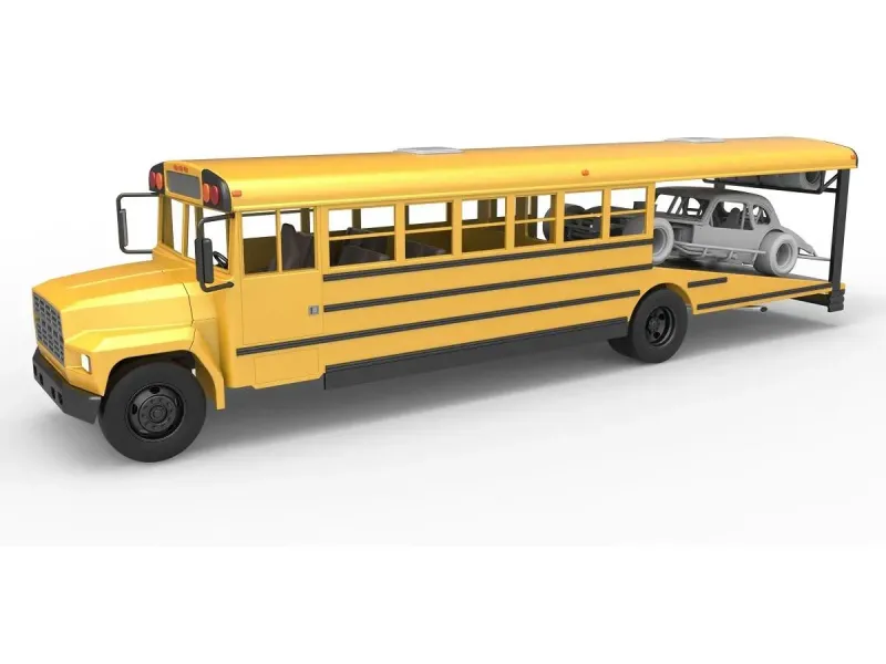 Vintage Transporter truck for Race car Version 6 Scale 1:25