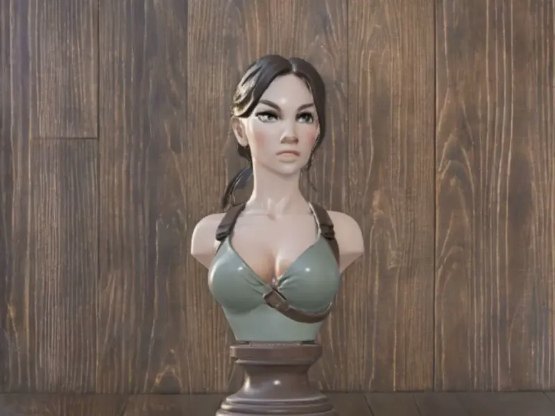 Sexy Lara Croft Statue