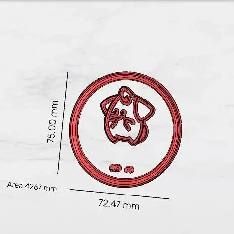 molde galleta clefairy circulo
