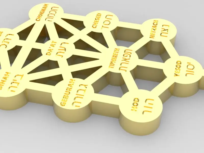 Kabbalah-boom hanger of wanddecoratie