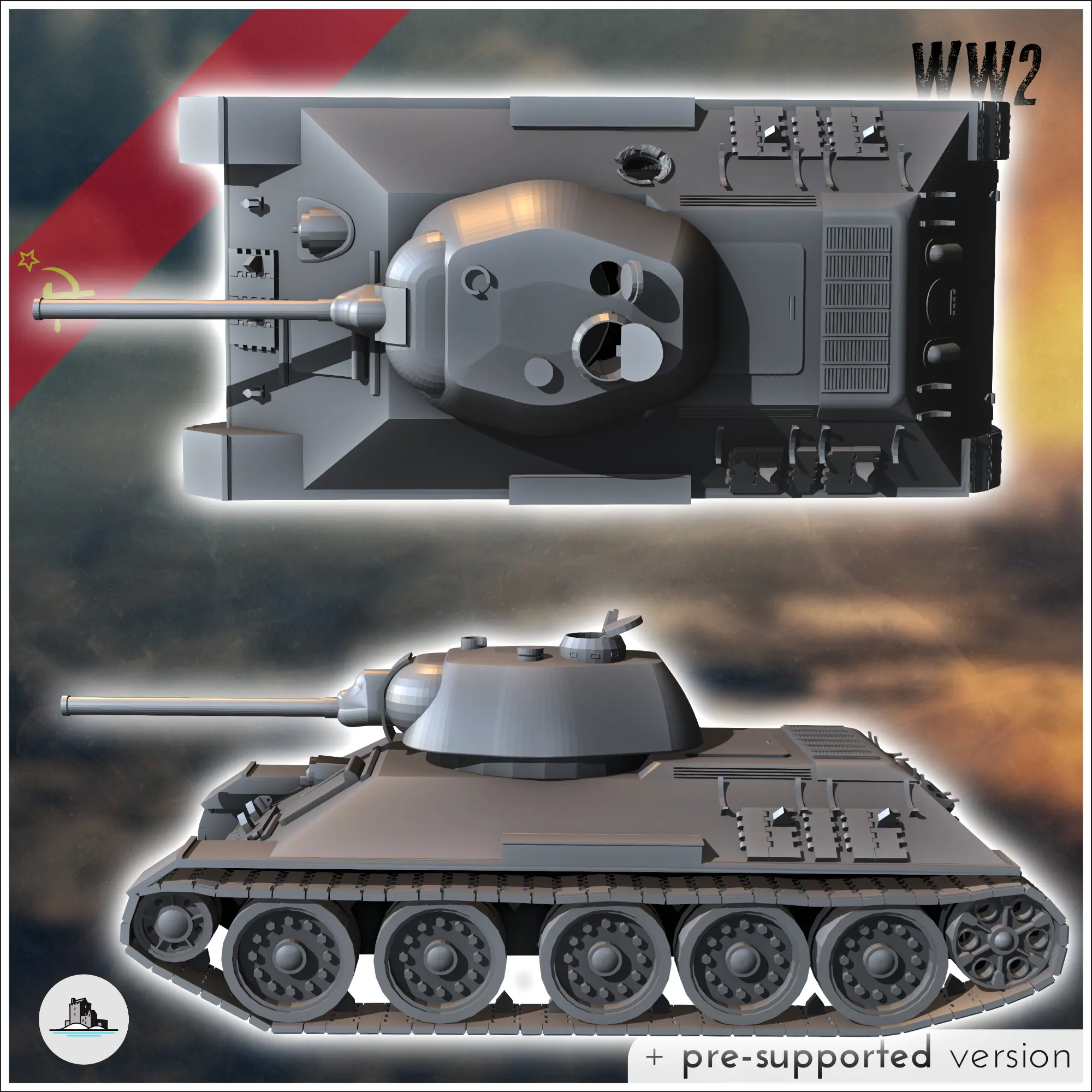 T-34-76 M1940 (15mm) - miniaturas warhammer escenografia de mesa