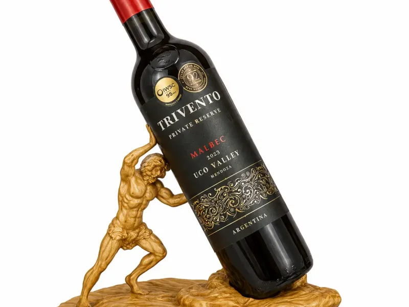 Greek god of wine with bottle - holder