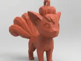 Low Poly Vulpix Keychain | #37-0