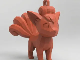 Low Poly Vulpix Keychain | #37