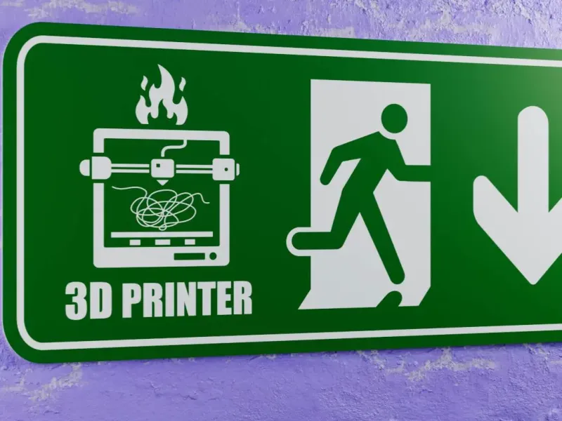 3D-Drucker-Notausgangsschild - Pfeil auf der rechten Seite nach unten