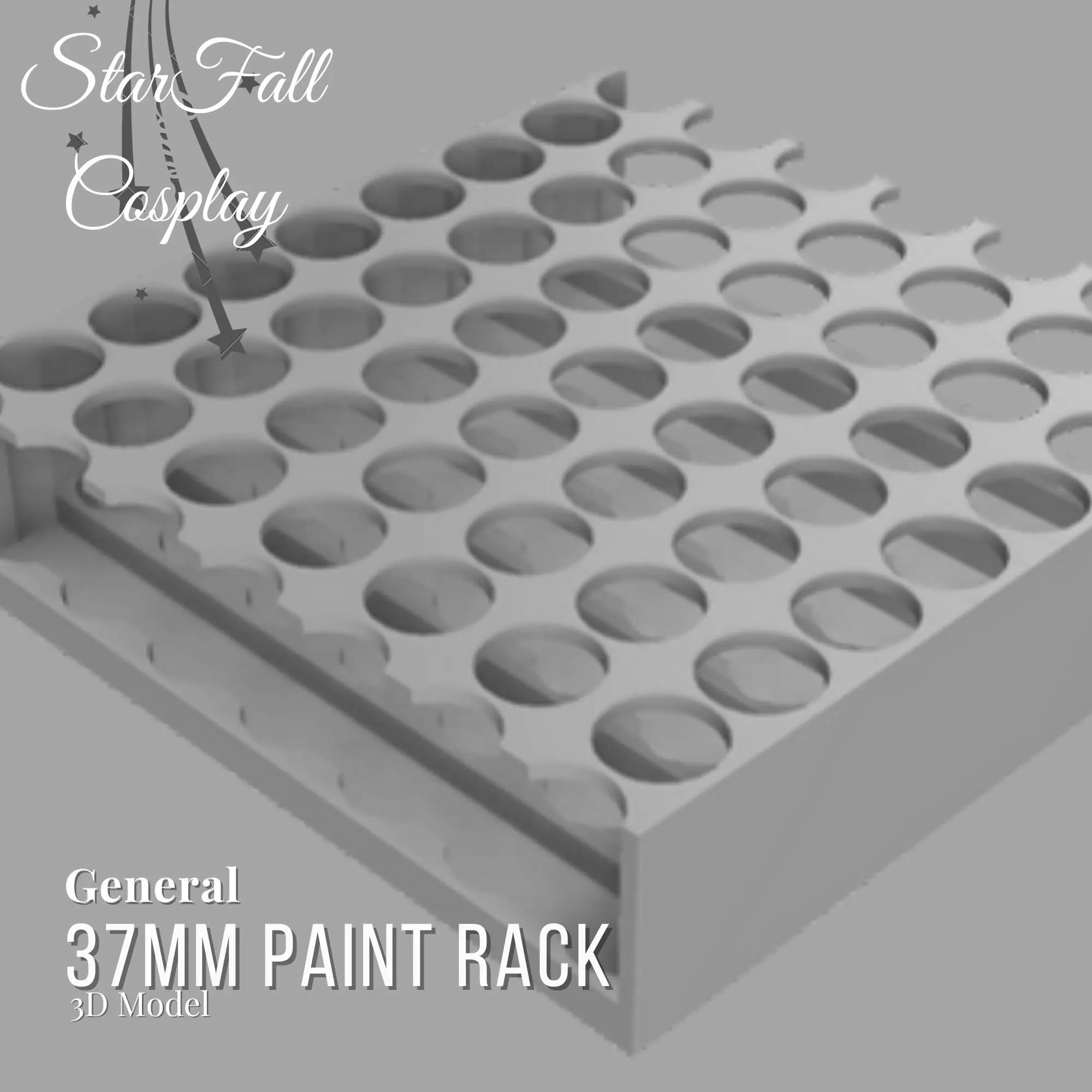 37mm Paint Rack Organizer
