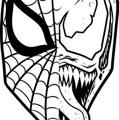 Spiderman and venom cookie cutter stamps