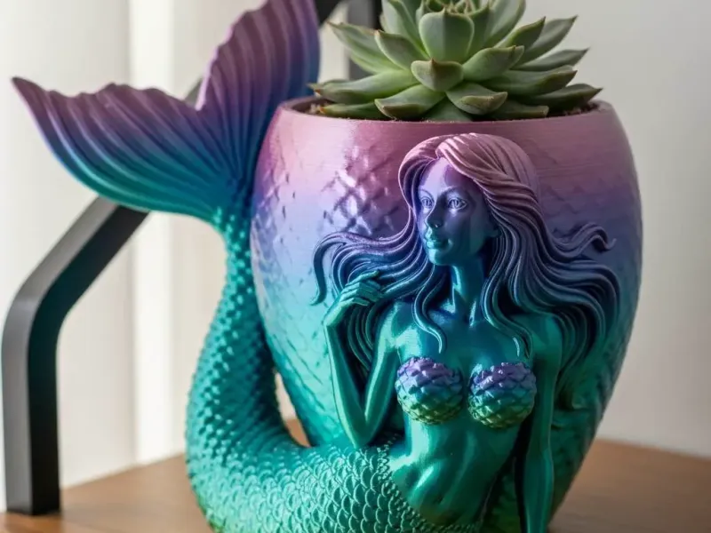 mermaid pot