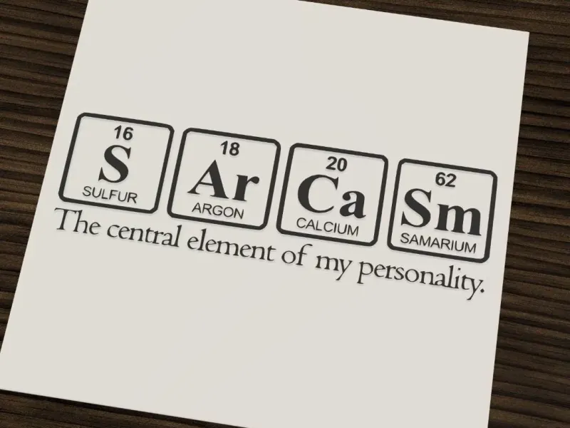 Sarcasm chemistry formula