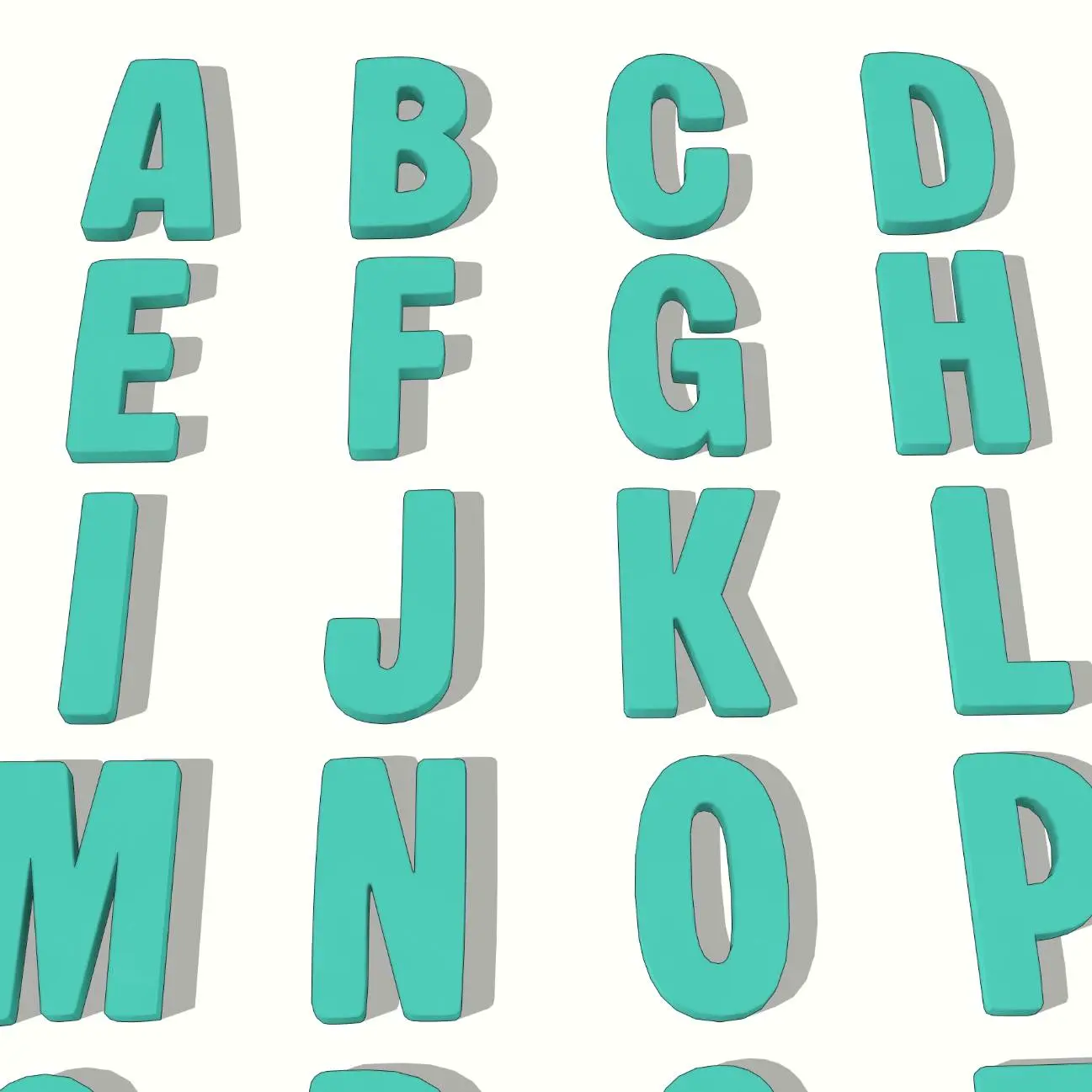 3D Printer Files | 3MF File | 3D Letters Alphabet - Comic Cartoon ...