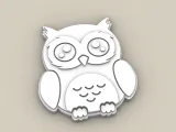 Badge Reel Topper Flat Back Owl-2