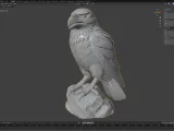 Raven Statue STL File – Gothic Crow Sculpture for 3D Printing-3