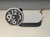 Clock for the desk, with cell phone holder and pencil box-6