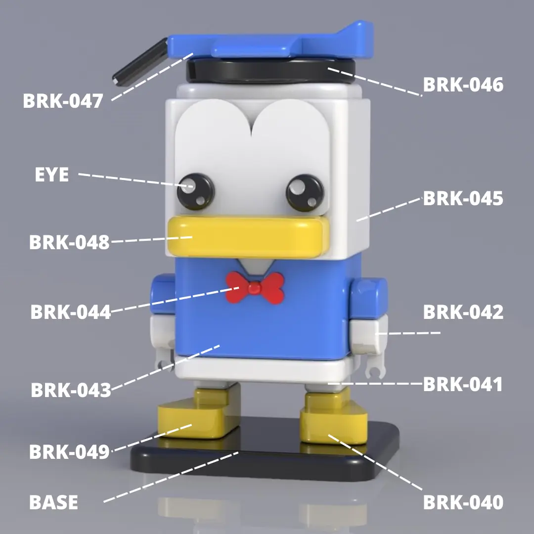 DONALD DUCK - STILE PERSONAGGI DISNEY A QUADRETTI