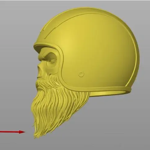 Rider head bust harley heavy metal