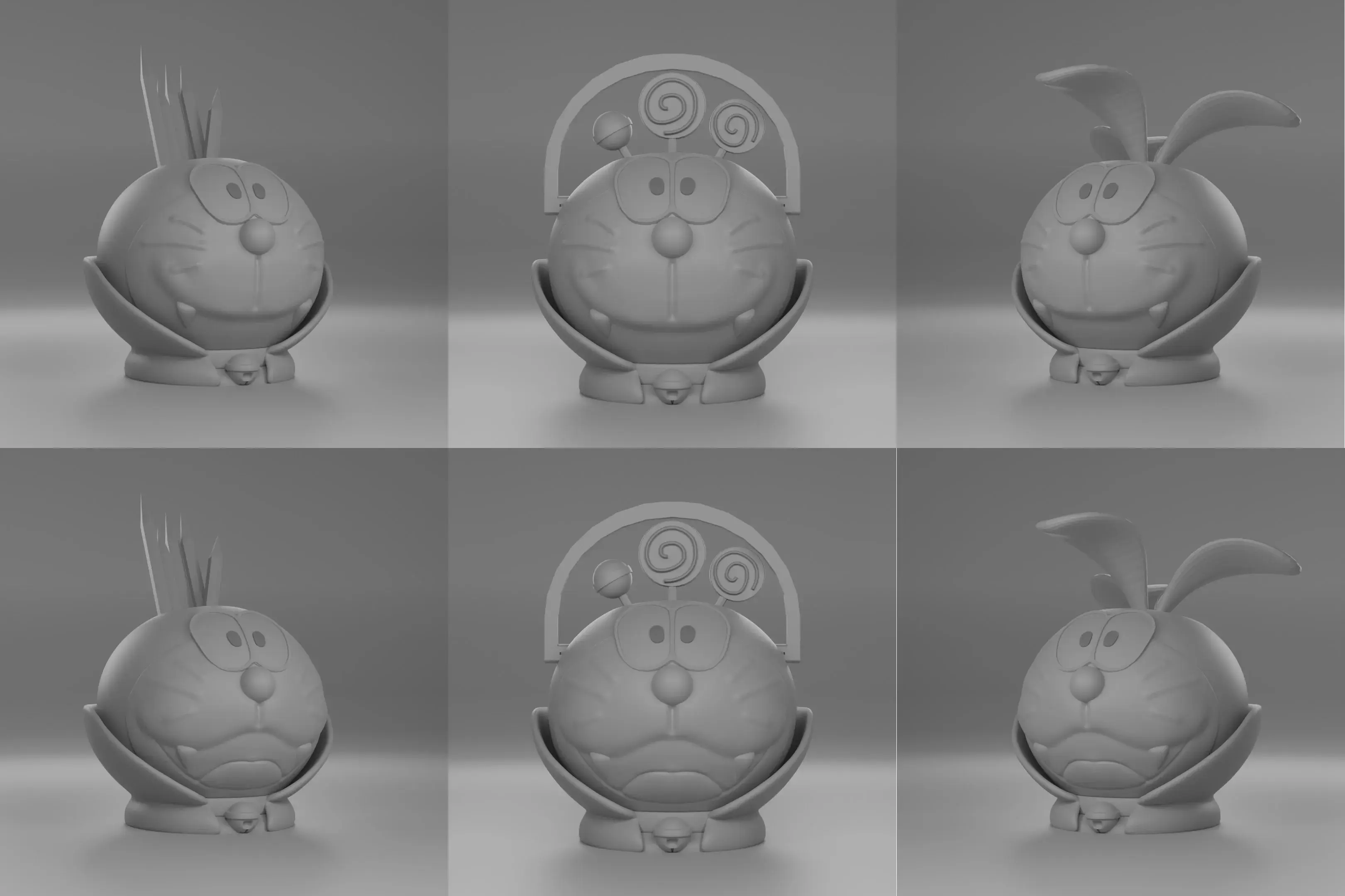 Doraemon Vampire Halloween Basket, Planter & Pencil Holder