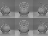 Cesta de Halloween, macetero y portalápices de Doraemon vampiro-1