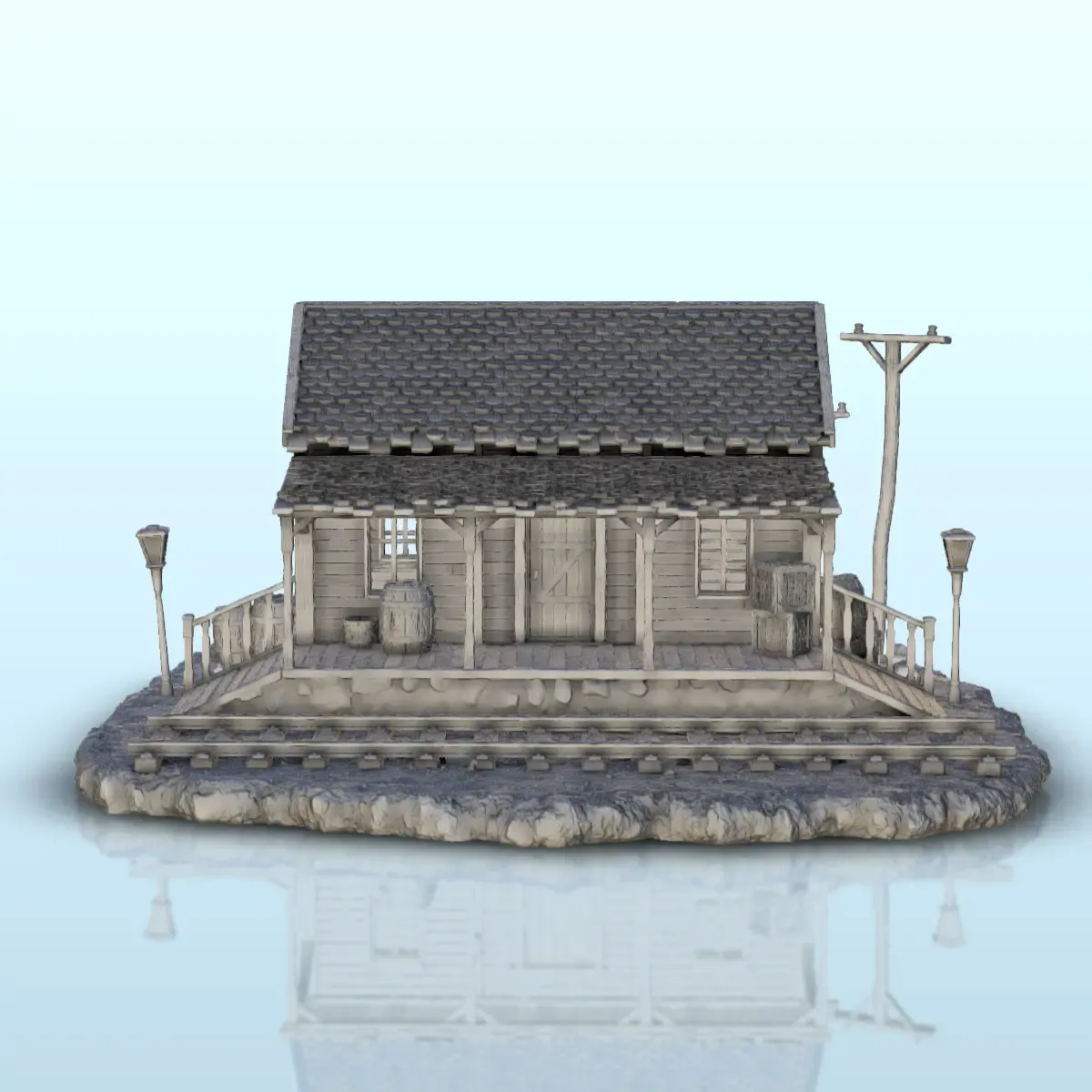 Country train station - Terrain scenery West Old