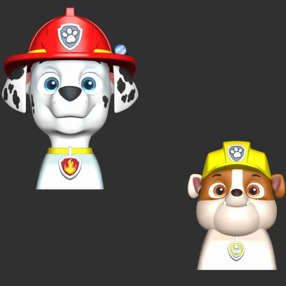 Marshall Rubble Keycap - Paw Patrol