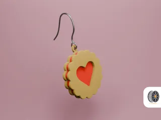 Biscuit Bliss | A heart shaped biscuit earring gift