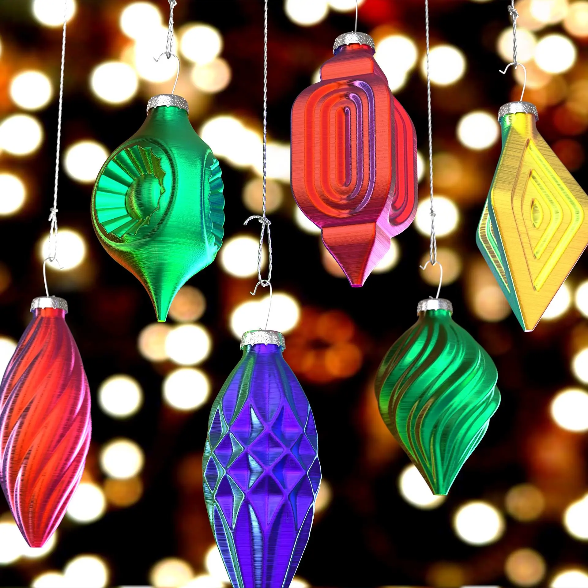 Christmas Tree Ornament Set Pt II (Vase Mode Prints)