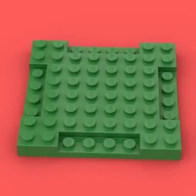 Brick, Modified 8 x 8 x 2/3 with 1 x 4 Indentations
