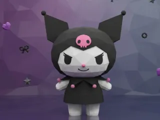 Kuromi Poligonal Hello Kitty