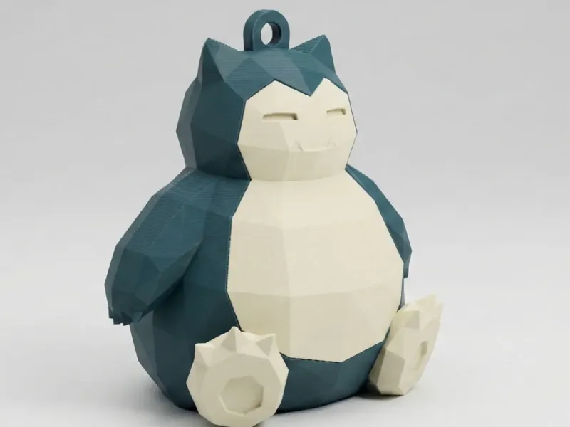 Low Poly Snorlax Keychain | #20