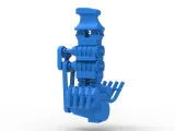 Engine V8 with double supercharger Version 8 Scale 1:25-7