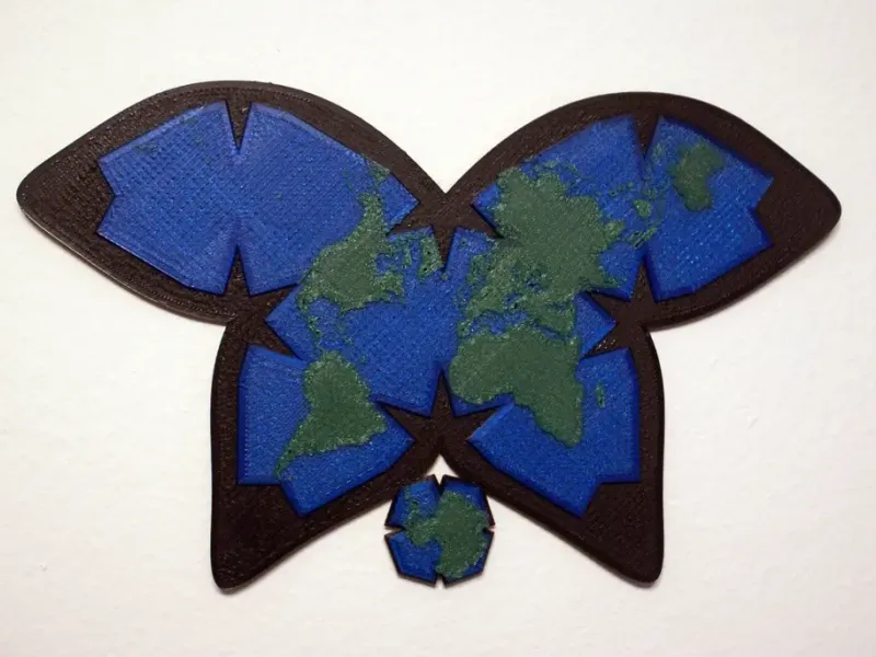 Proiecție Waterman Butterfly World Map