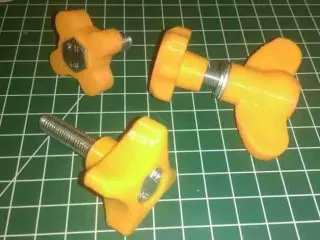 Various hand knops for hex bolts and nuts - metric M4 M5 M6