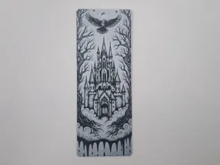 Gothic Castle Dark Fantasy Bird Bookmark