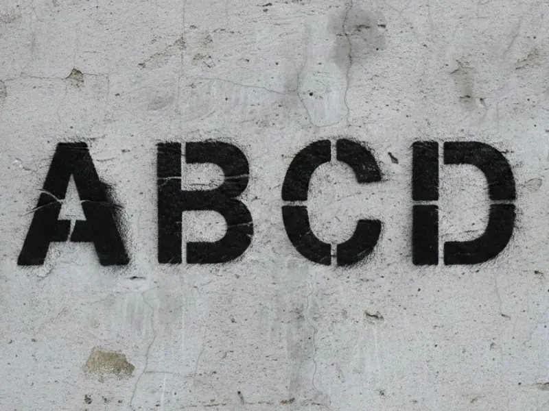 STENCIL LETTERS A-B-C-D