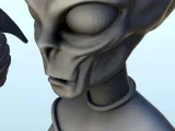 Alien soldier with laser gun (1) (+ pre-supported version &-8