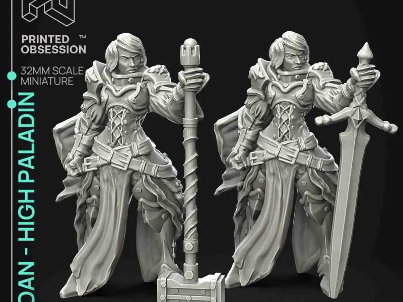 Joan - Hohe Paladin - PRESUPPORTED - 32mm Maßstab
