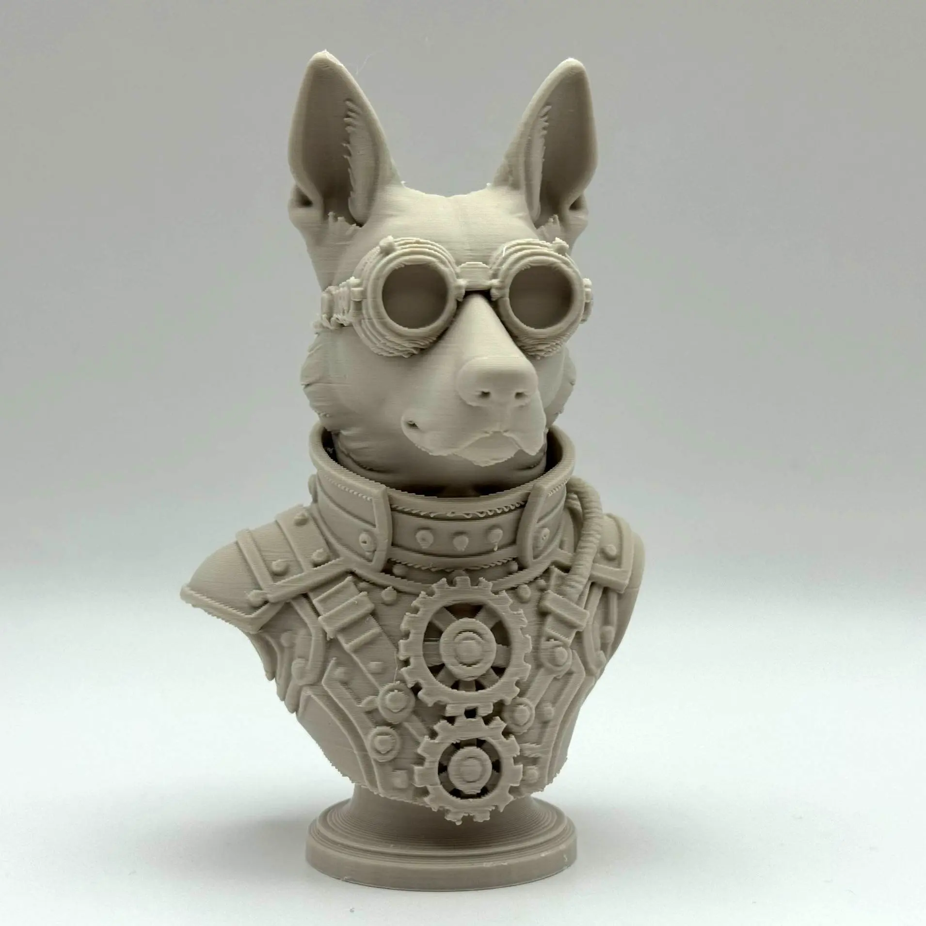 Steampunk German Shepherd Bust