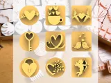 Ceramic Clay Stamp Set – Valentine (9 Stamps, 20 mm)-0