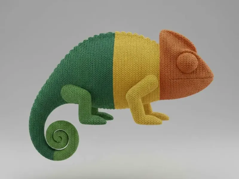 Knitted Colorblock Chameleon Friend – Noah0x03