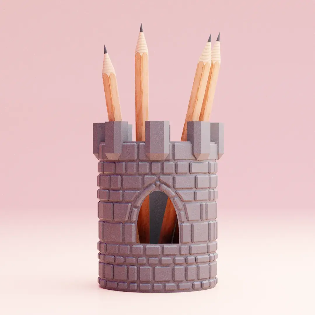 pencil holder castle