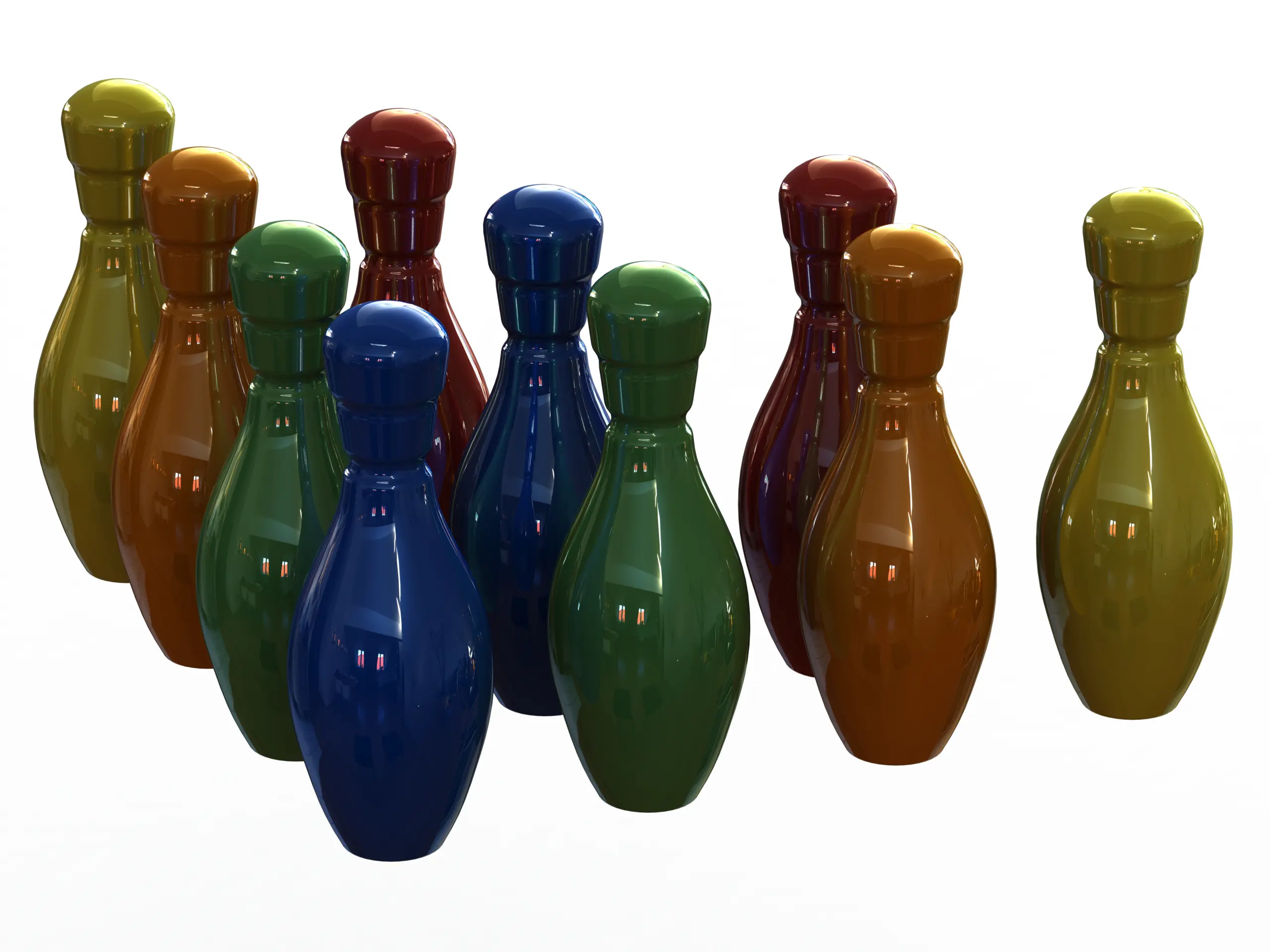 Juego de bolos de plástico de colores