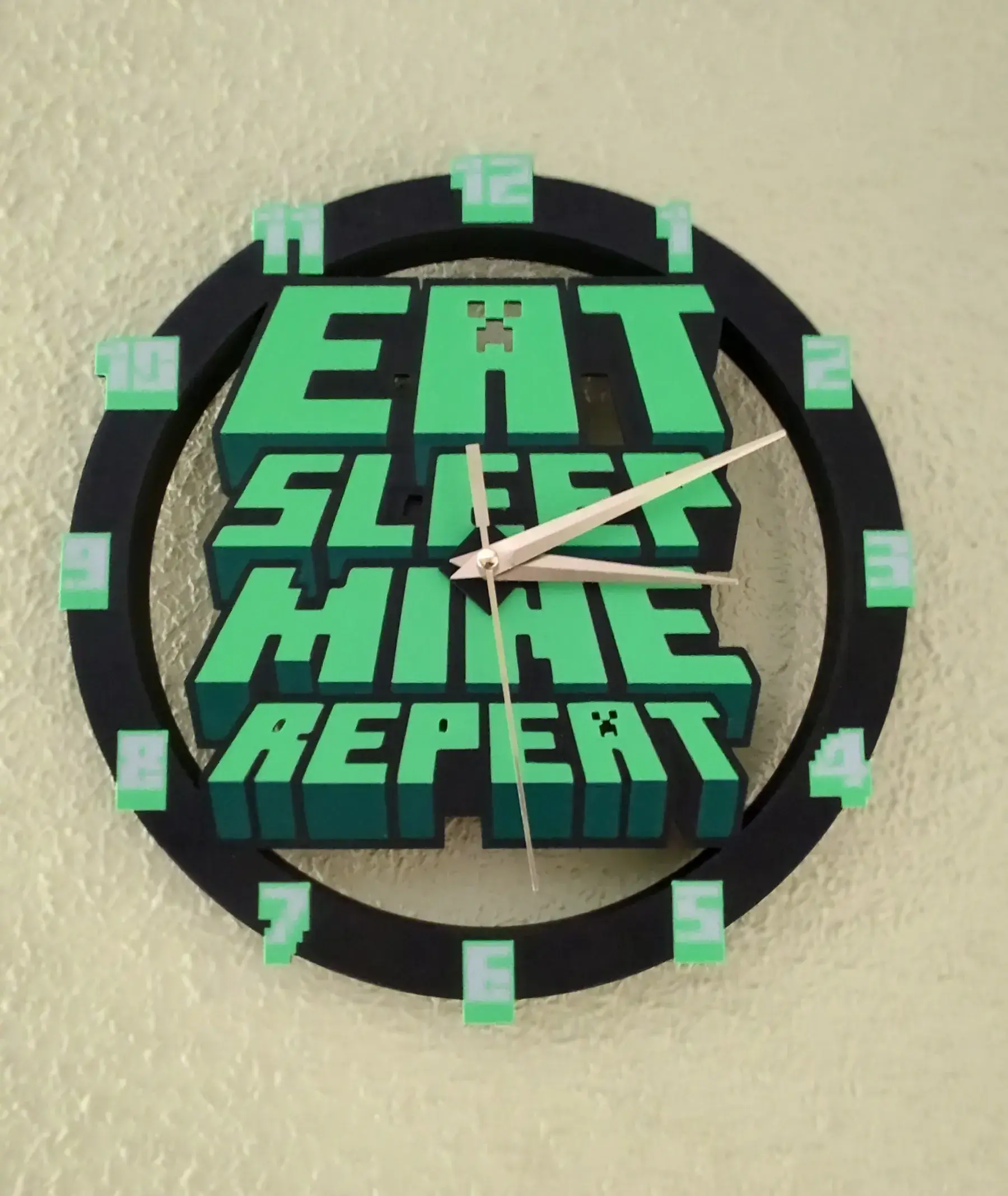 3D Printer Files | 3MF File | Minecraft Wall Clock – 