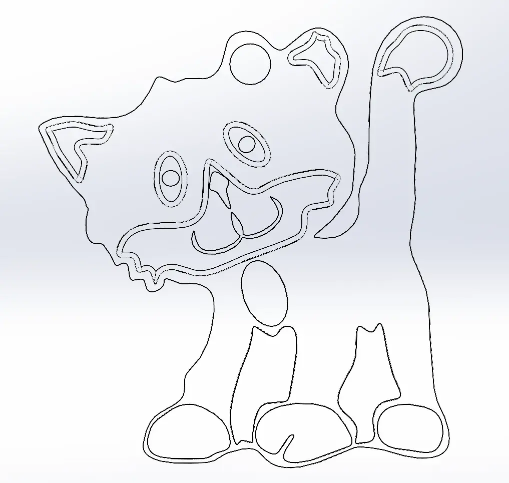 Cute Cat Key risk (desinged for 1-3 Colours)