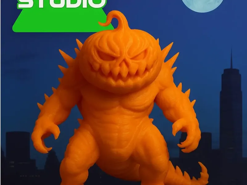 Halloween Pumpkin Kaiju Godzilla Edition