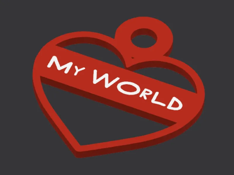 My World keyChain